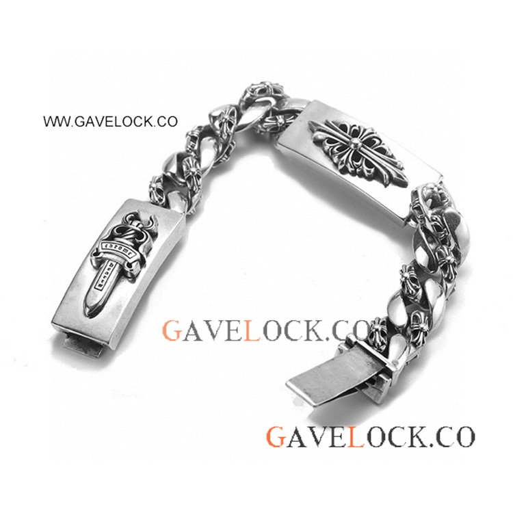 Punk Cross and Sword Bracelet Vintage style